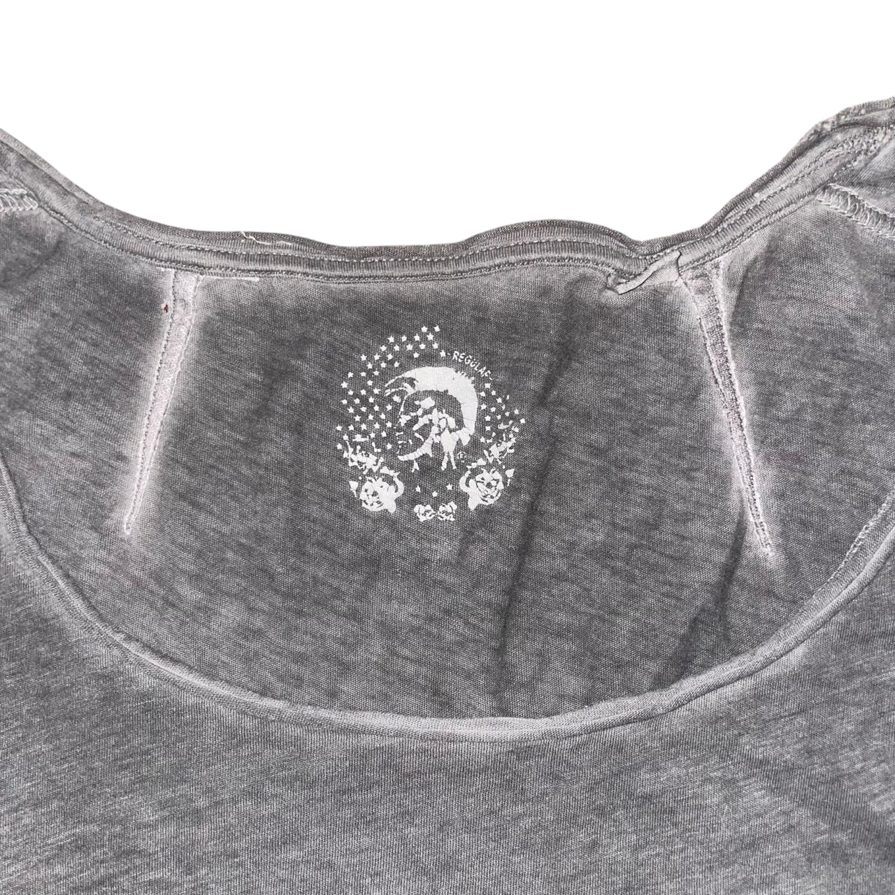Diesel faded wash asymmetric tank with pocket detail | late-2000s