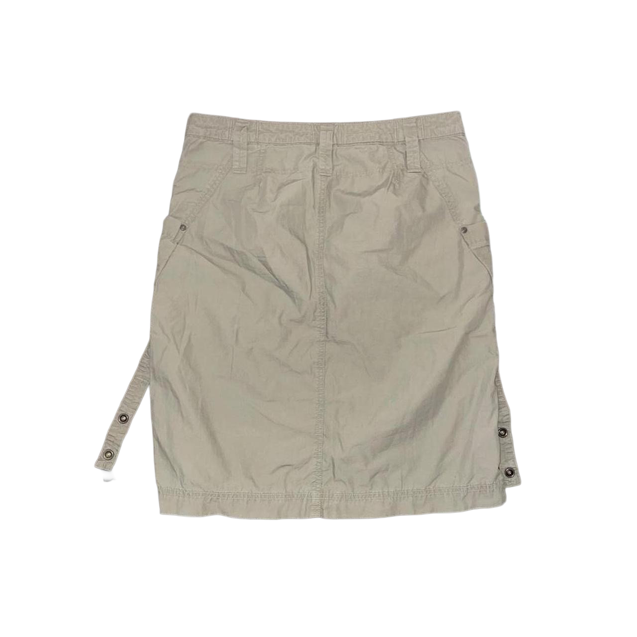 Diesel army green utility midi skirt with adjustable hemline