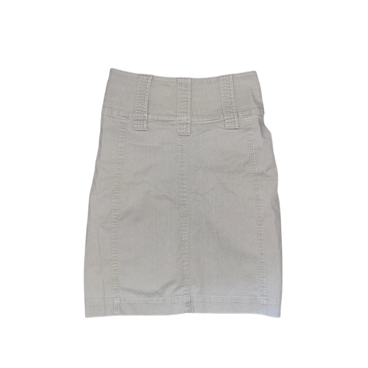 Diesel army green utility midi skirt with zipper details