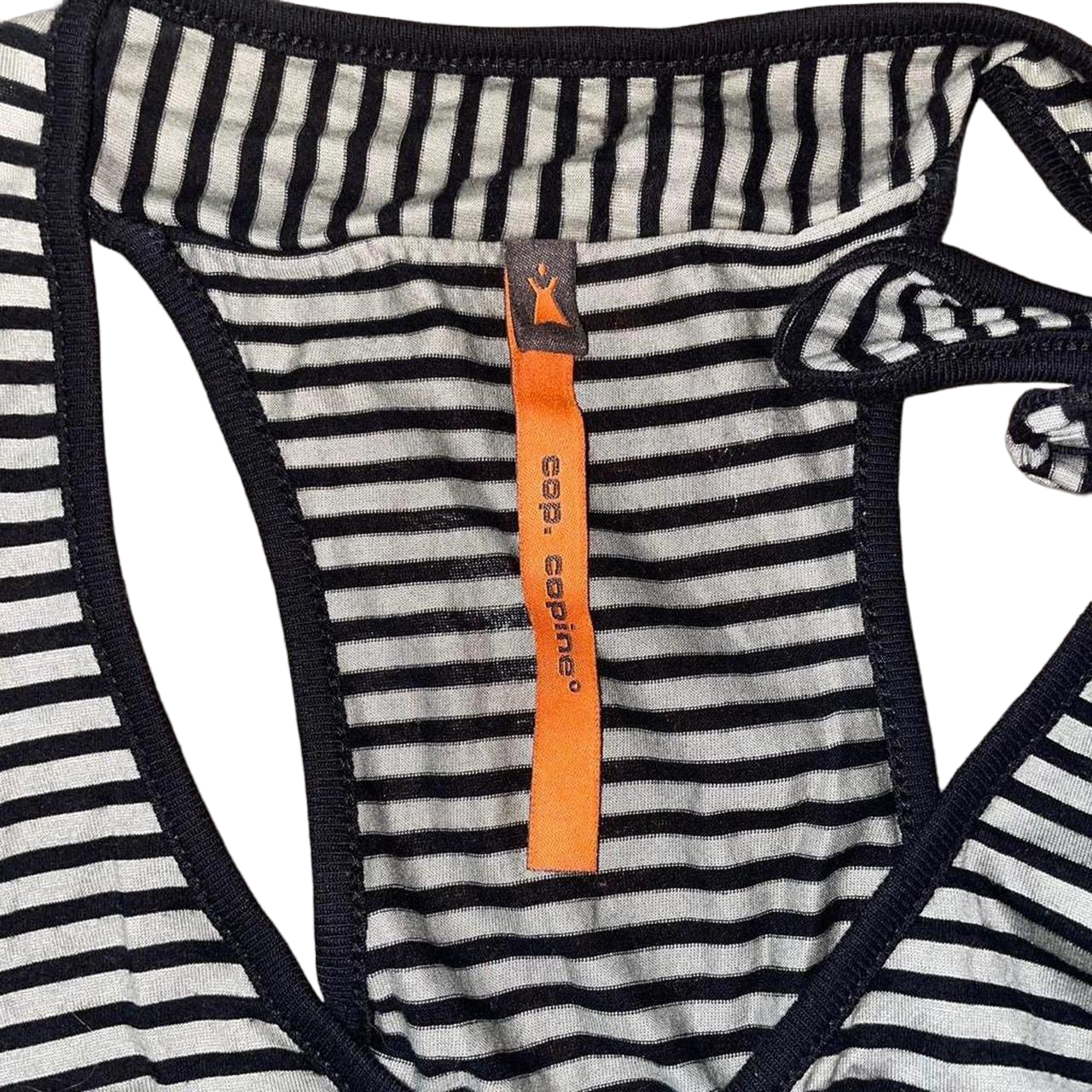 Cop. Copine black stripe graphic midi dress