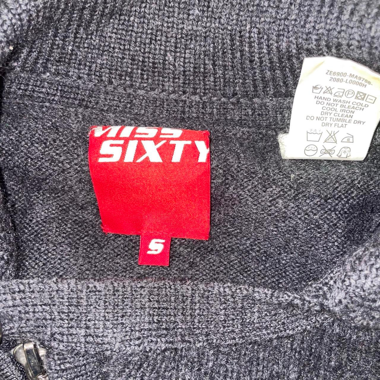 Miss Sixty dark gray asymmetric wool jacket | late-2000s
