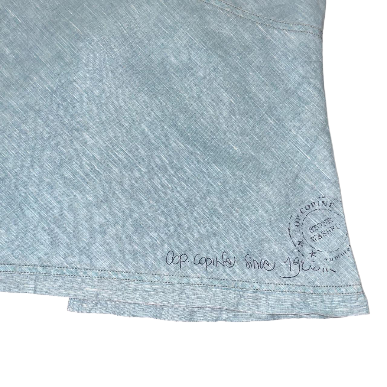Cop. Copine light blue embroidered graphic cami | early-2000s