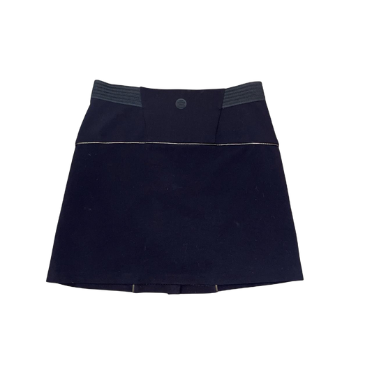 Cop. Copine black asymmetric avant garde mini skirt | late-90s