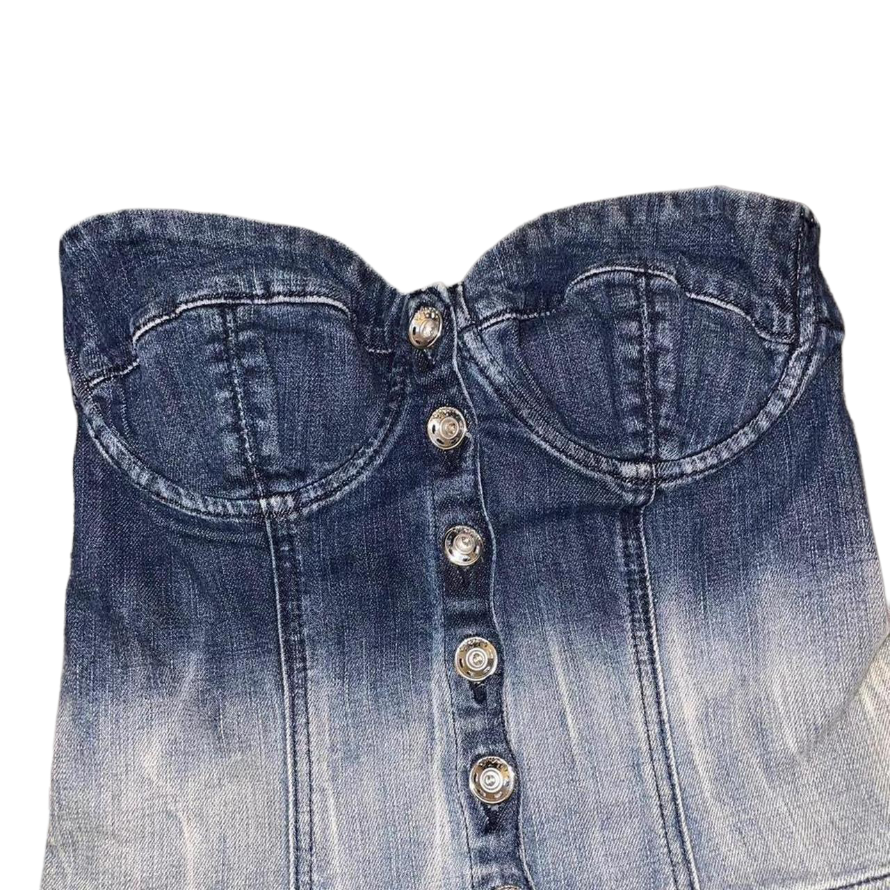 Miss Sixty faded denim corset