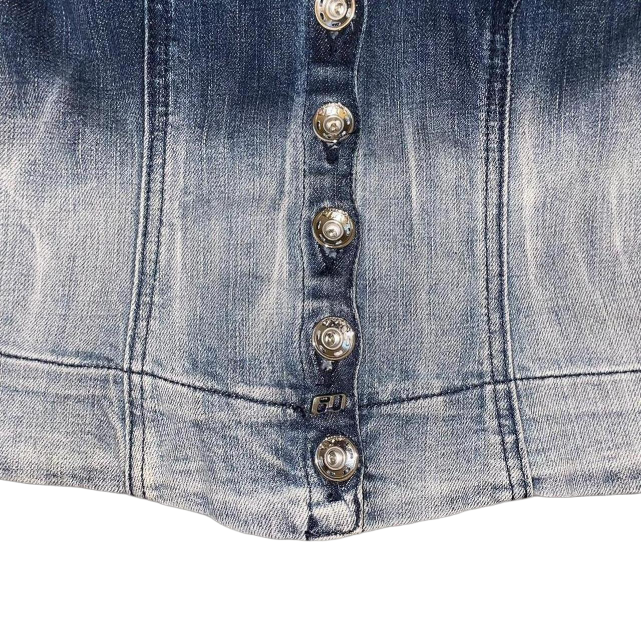 Miss Sixty faded denim corset