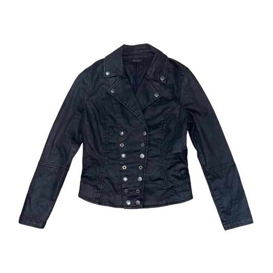 Diesel black unique moto style jacket | late-2000s