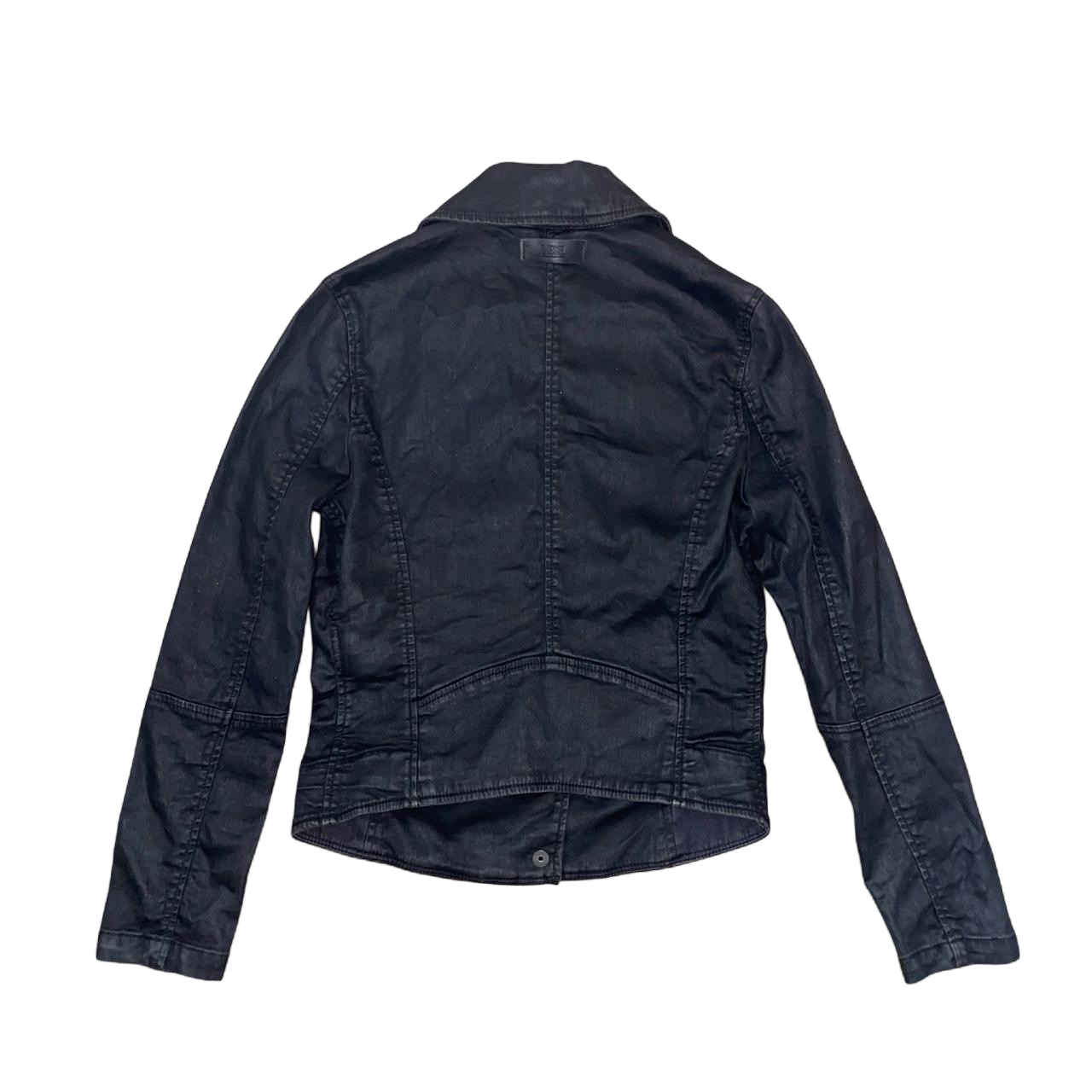 Diesel black unique moto style jacket | late-2000s