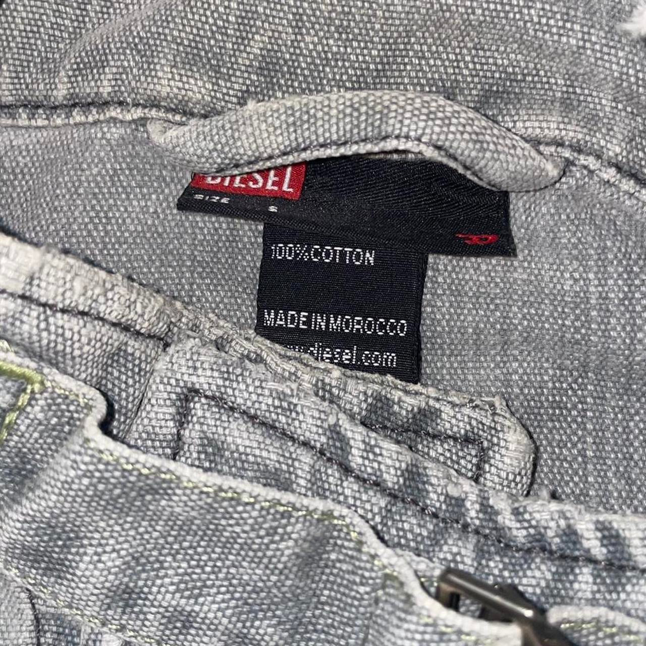 Diesel gray denim fitted utility jacket