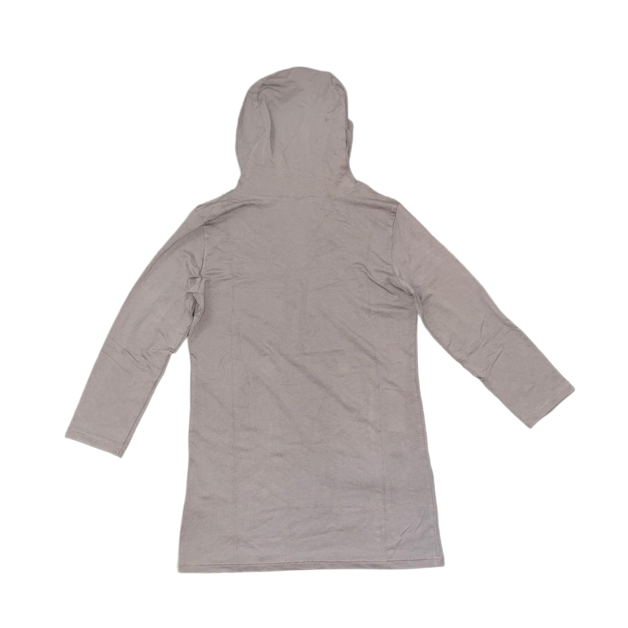 Cop. Copine gray hooded long sleeve with button detailing