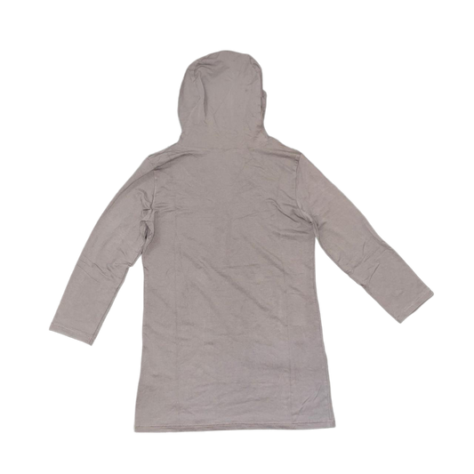Cop. Copine gray hooded long sleeve with button detailing
