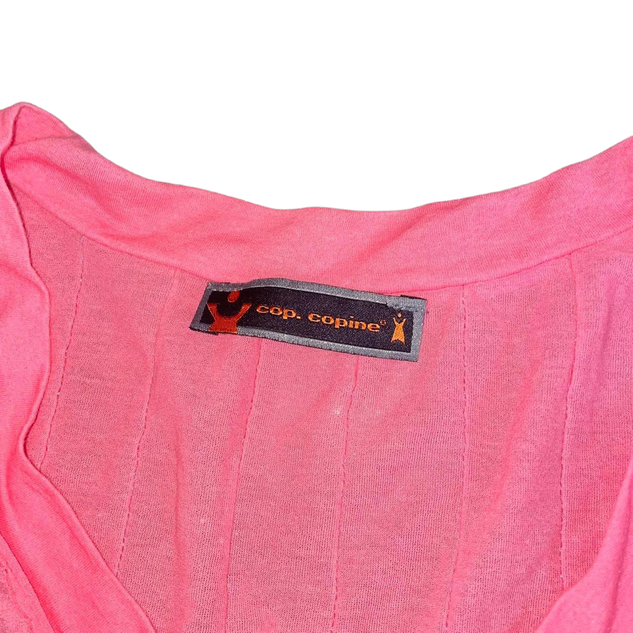 Cop. Copine sheer pink graphic top