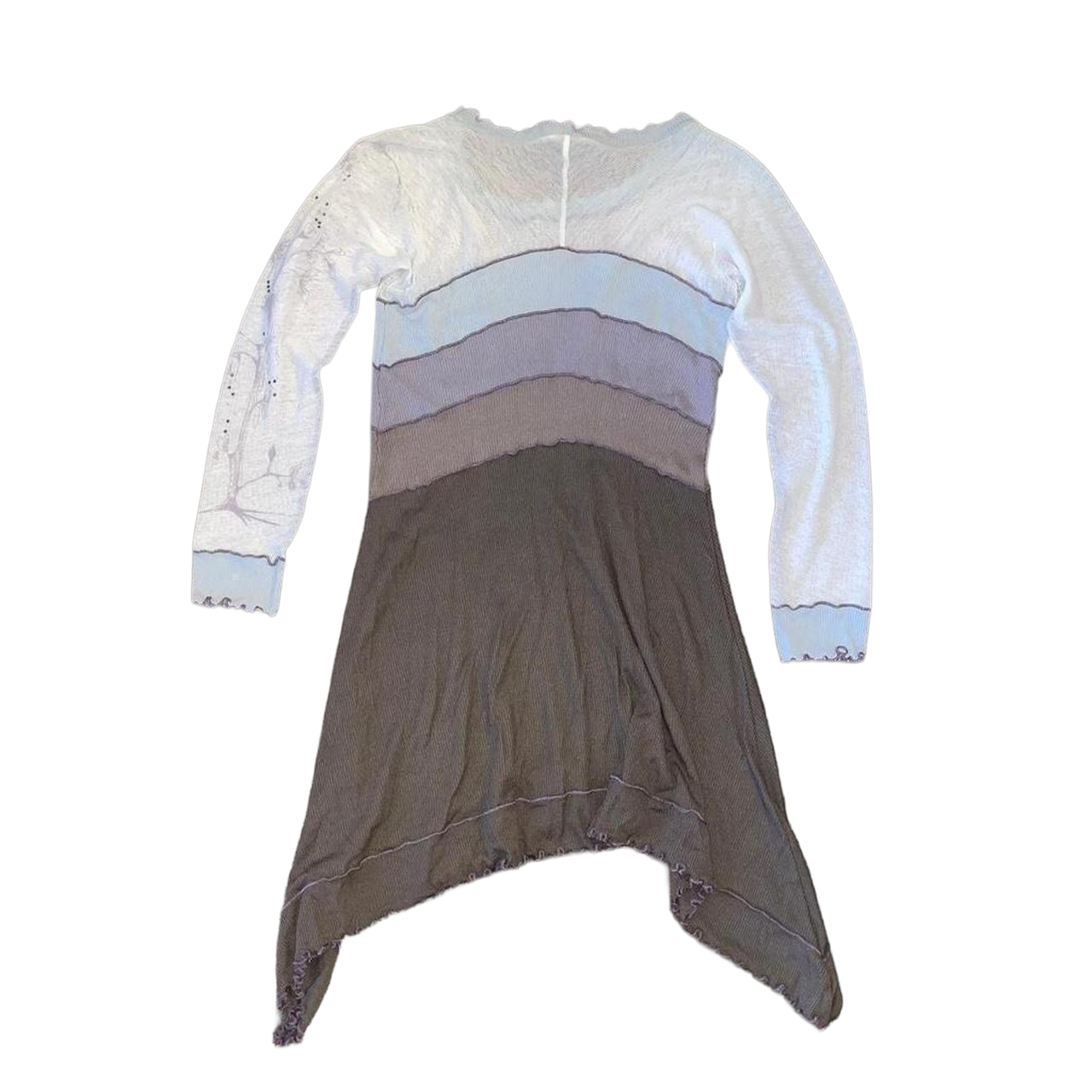 Cop. Copine gray color-block fairy hem dress