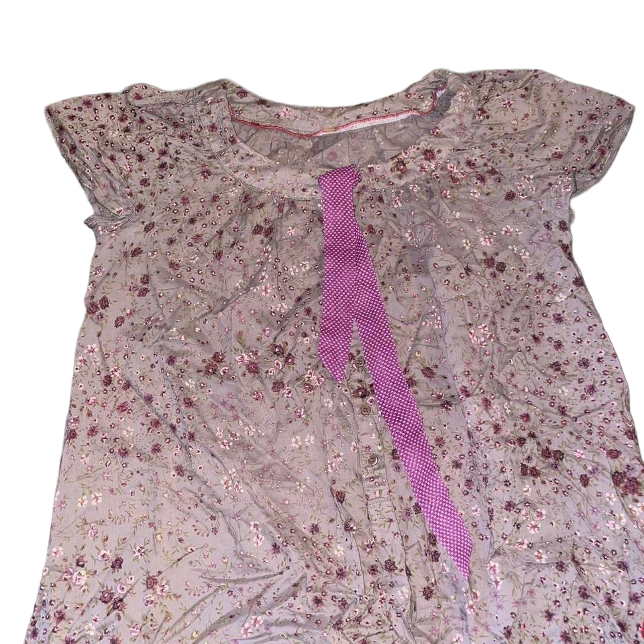 Cop. Copine sheer floral babydoll mini dress