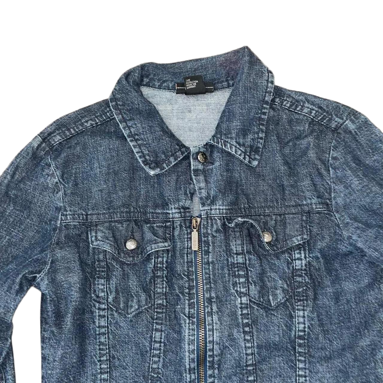 Diesel dark wash denim zip up jacket
