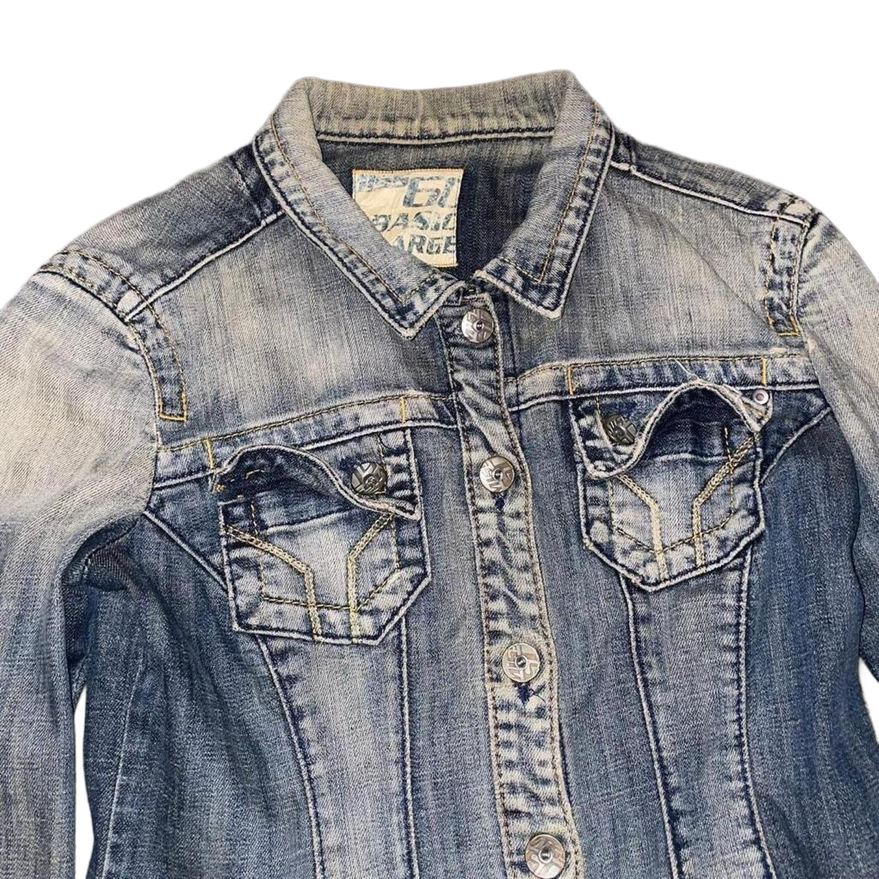 Miss Sixty faded denim button up jacket