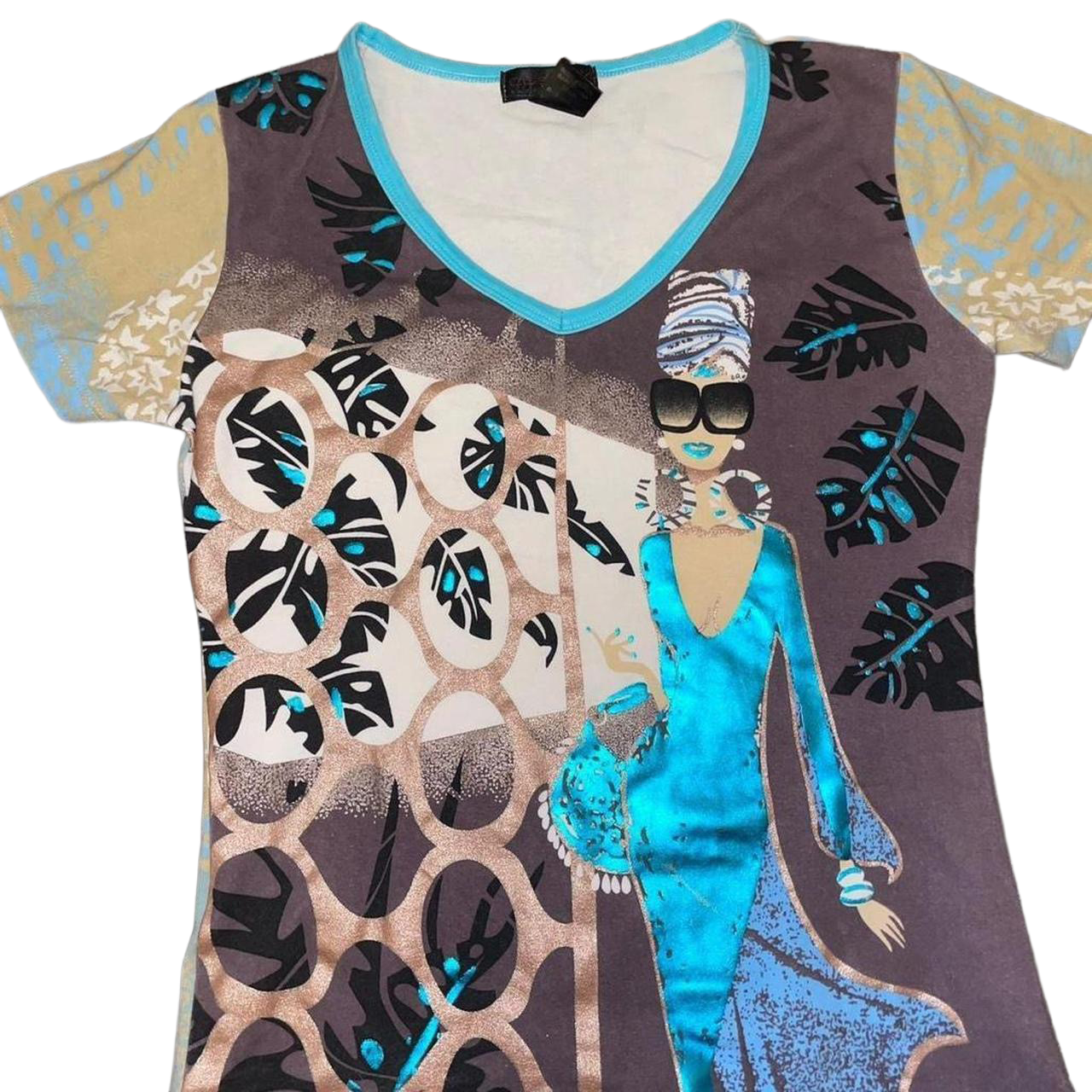 Custo Barcelona brown european graphic baby tee