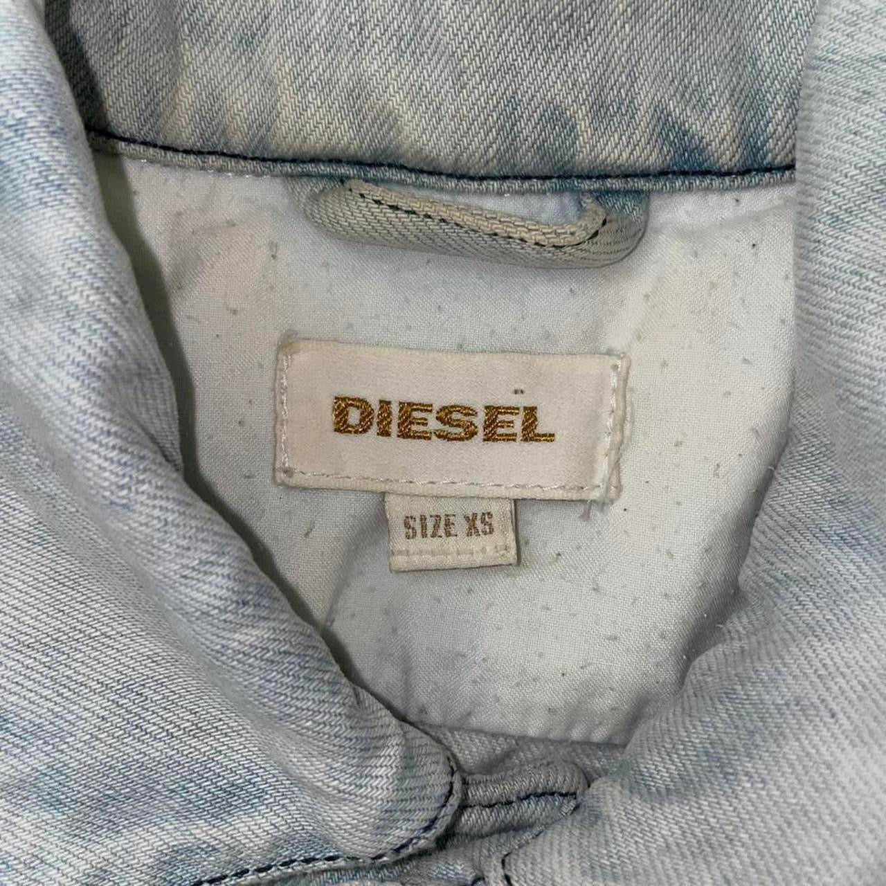 Diesel studded light wash denim jacket