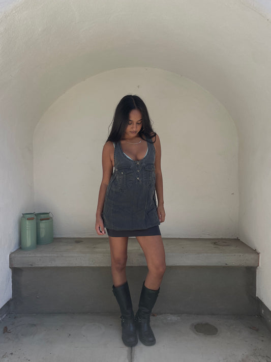 Miss Sixty dark gray avant garde bubble midi dress
