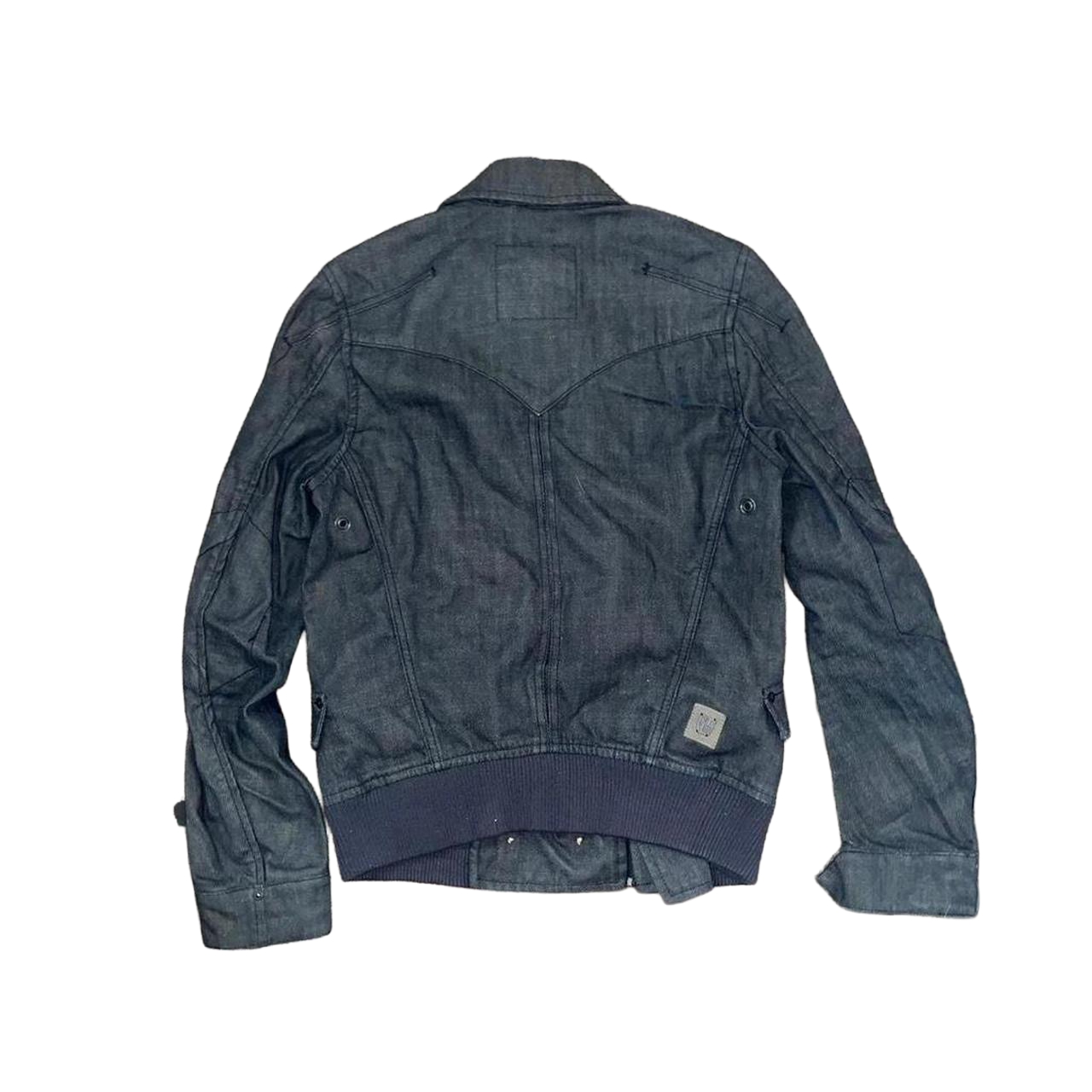G-Star dark wash asymmetric denim utility jacket