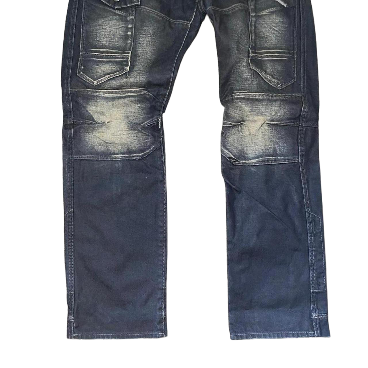 G-Star faded dark wash utility jeans