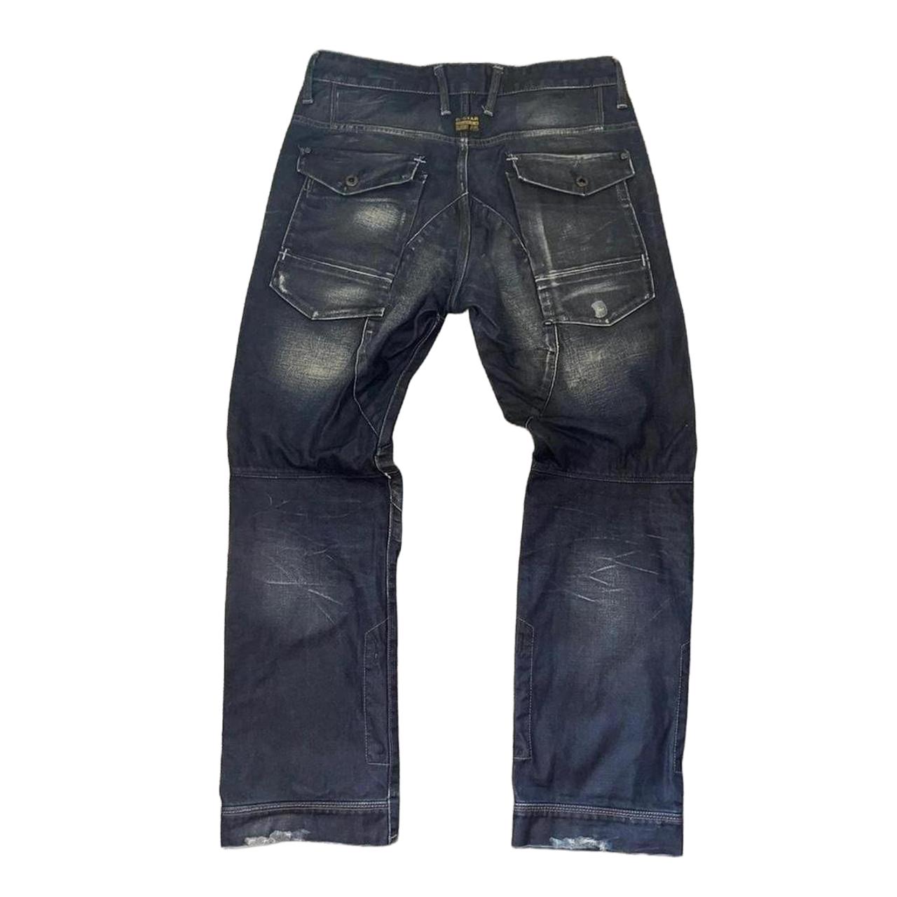 G-Star faded dark wash utility jeans