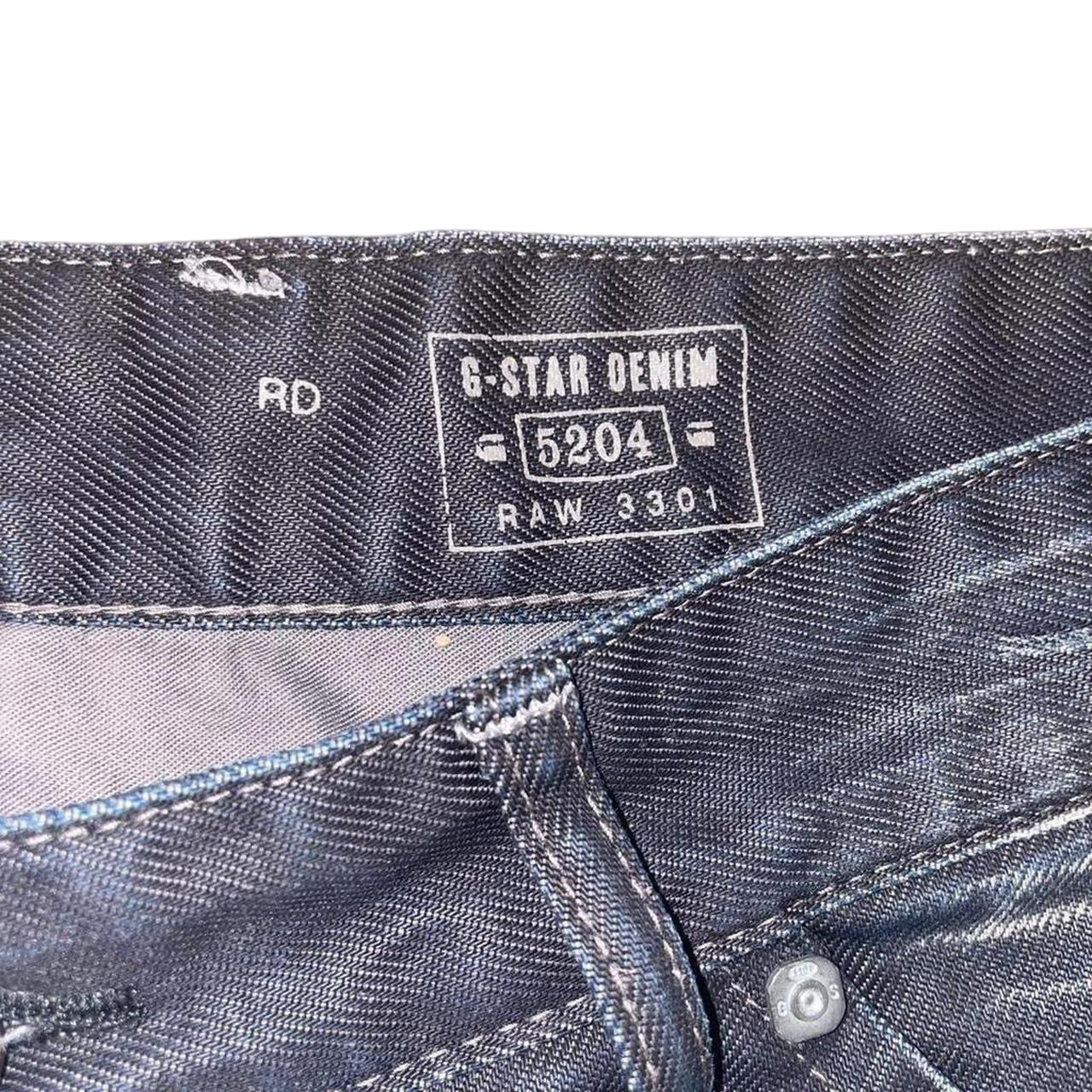 G-Star faded dark wash utility jeans