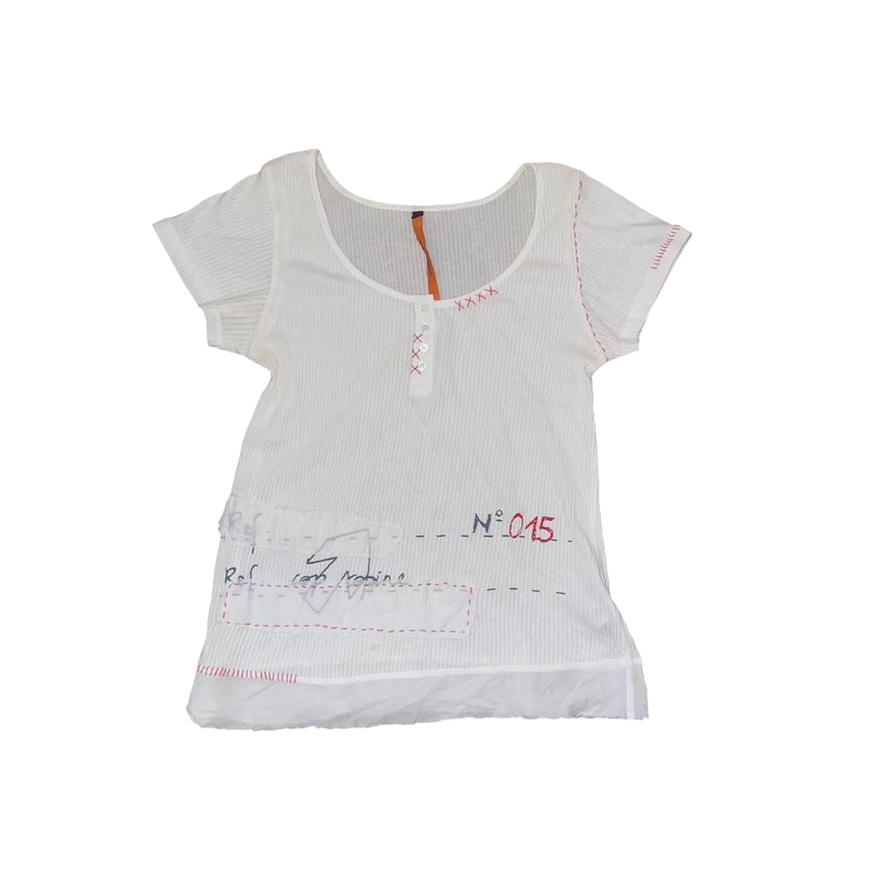 Cop. Copine white ribbed graphic top
