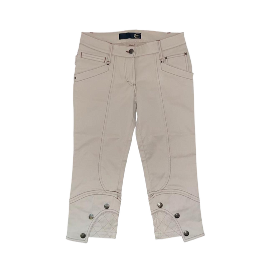 Just Cavalli beige capris with contrast stitching