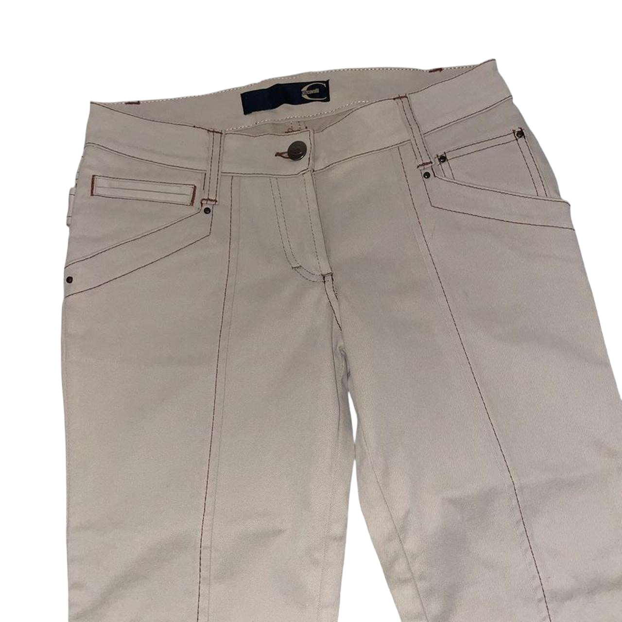 Just Cavalli beige capris with contrast stitching