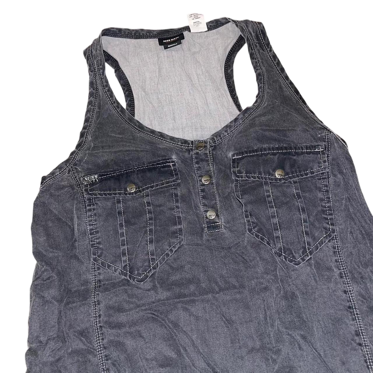 Miss Sixty dark gray avant garde bubble midi dress