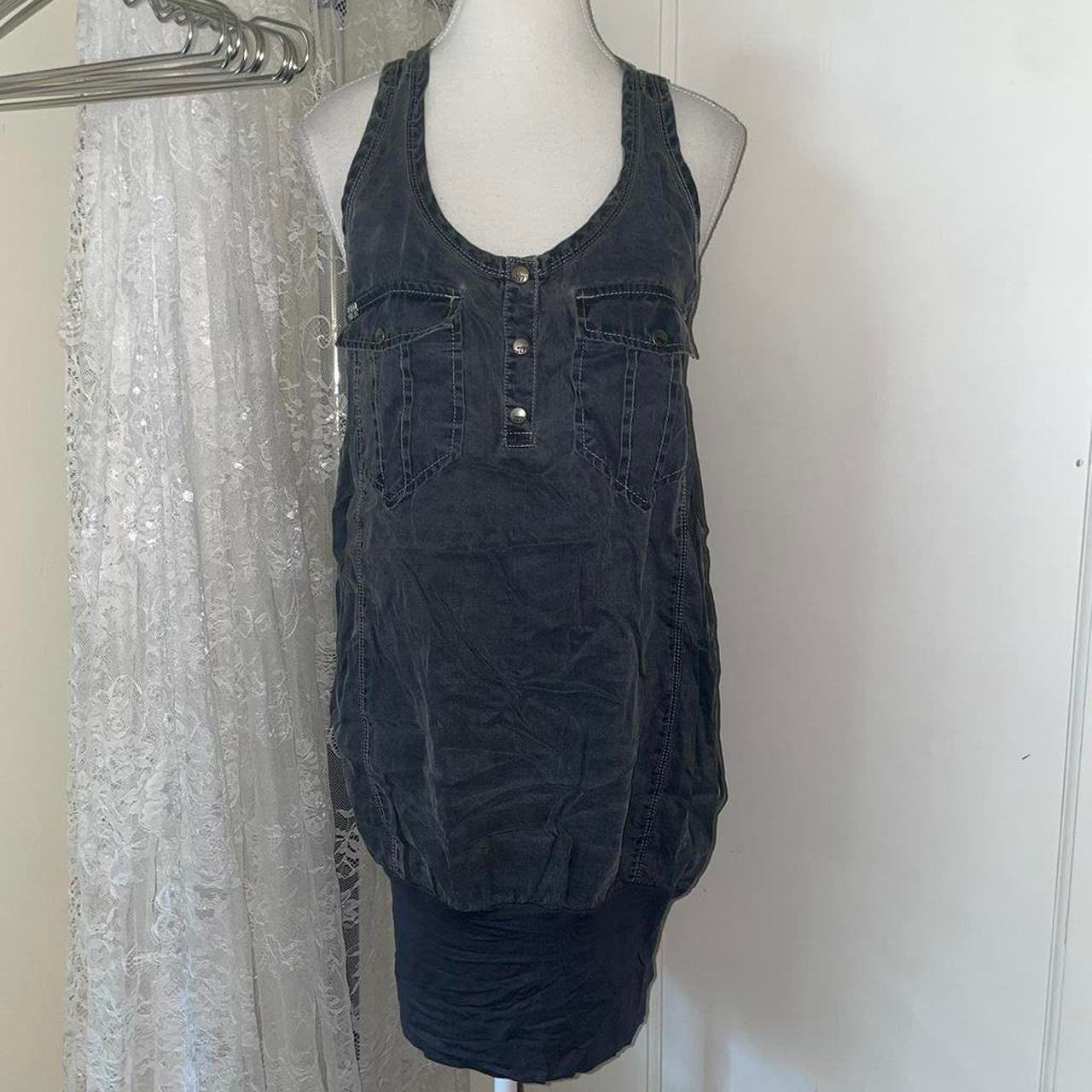Miss Sixty dark gray avant garde bubble midi dress