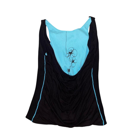 Cop. Copine black ribbed avant garde tank