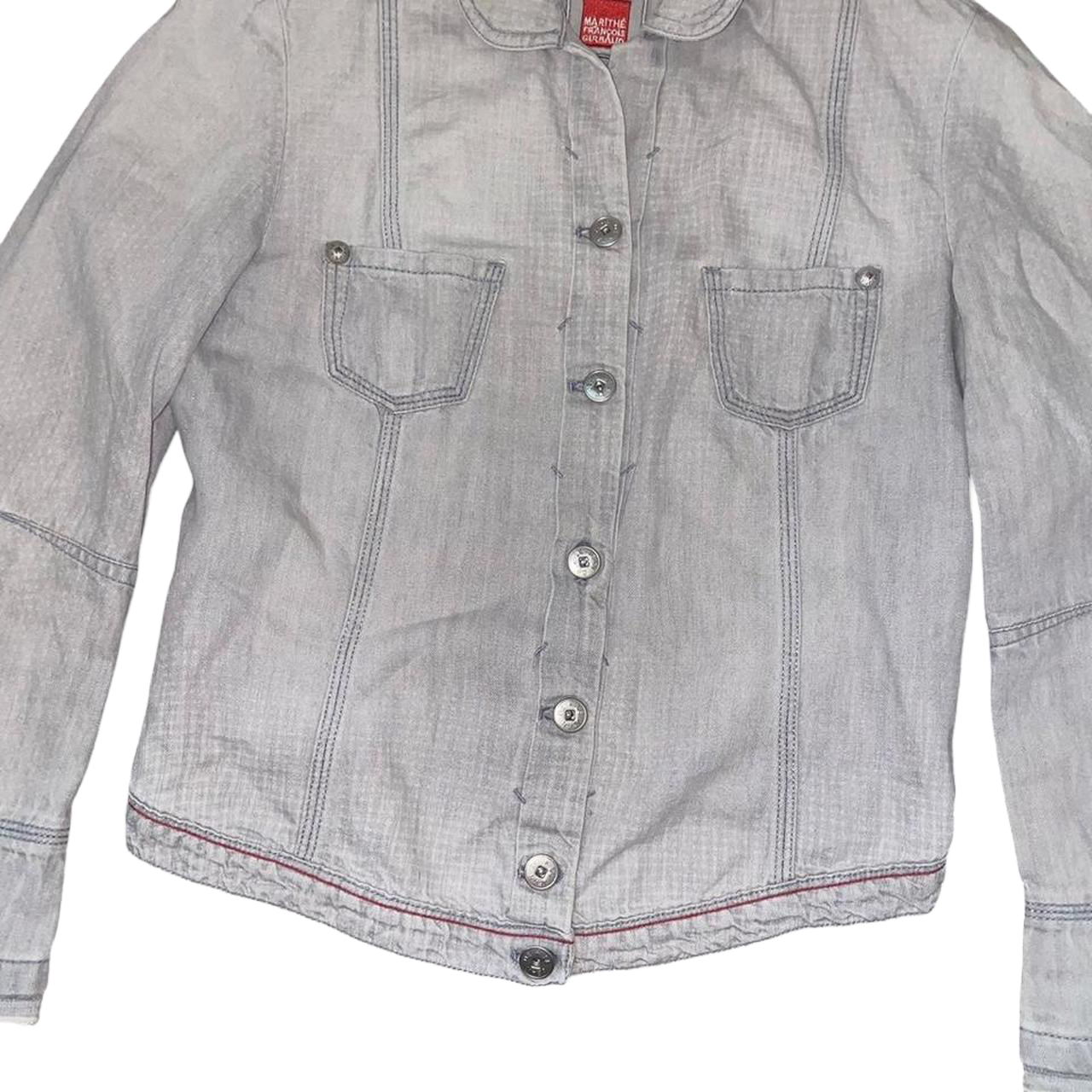 Marithe + Francois Girbaud gray button up jacket