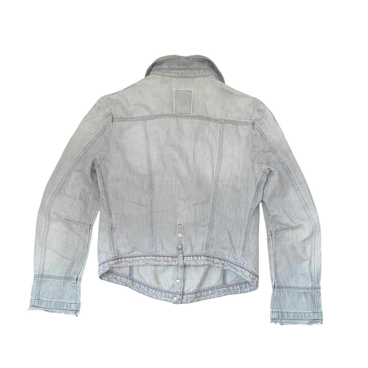 Marithe + Francois Girbaud gray button up jacket