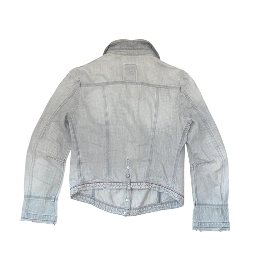 Marithe + Francois Girbaud gray button up jacket