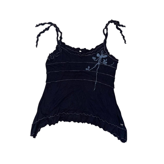 Cop. Copine black graphic subversive cami