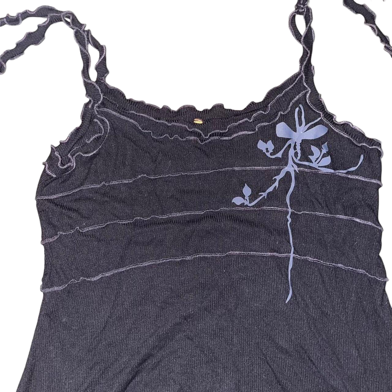 Cop. Copine black graphic subversive cami
