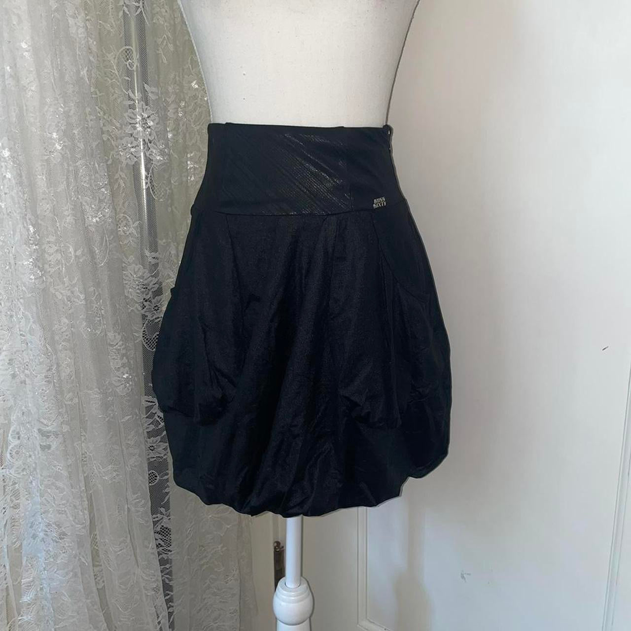 Miss Sixty black bubble midi skirt