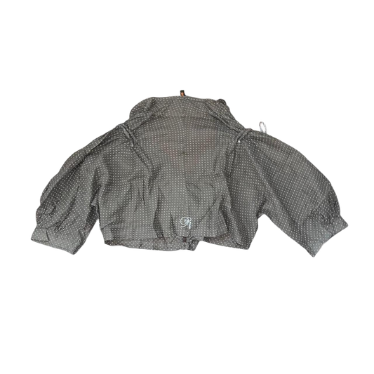 Cop. Copine brown polka dot puff sleeve bolero