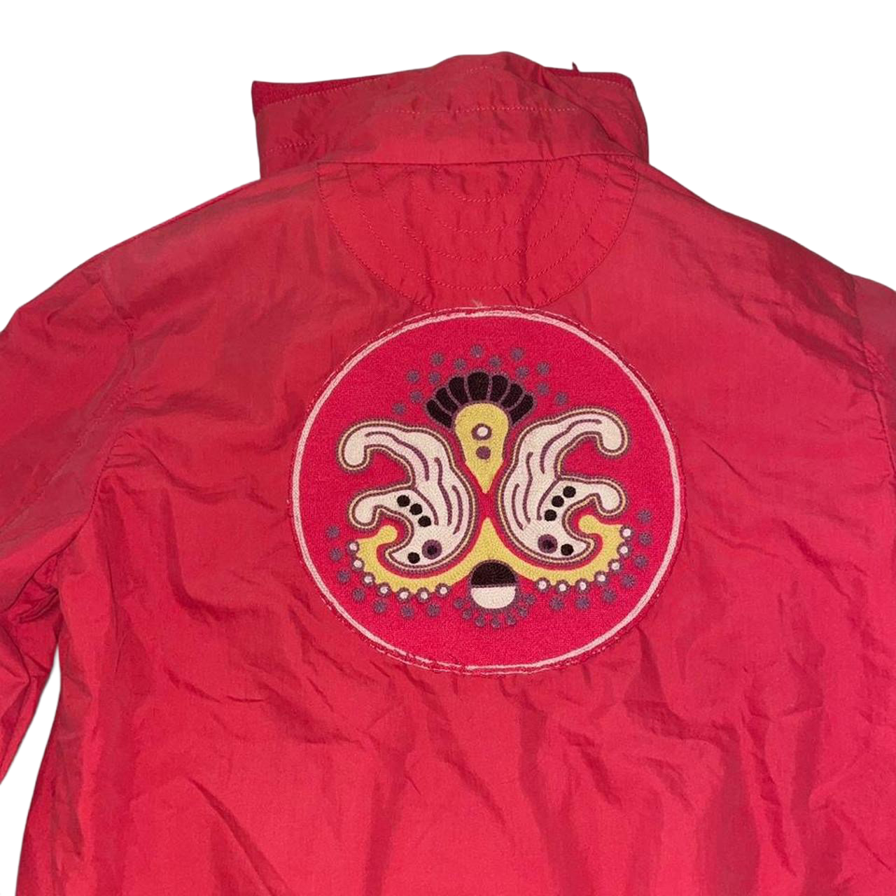 Diesel red embroidered track jacket