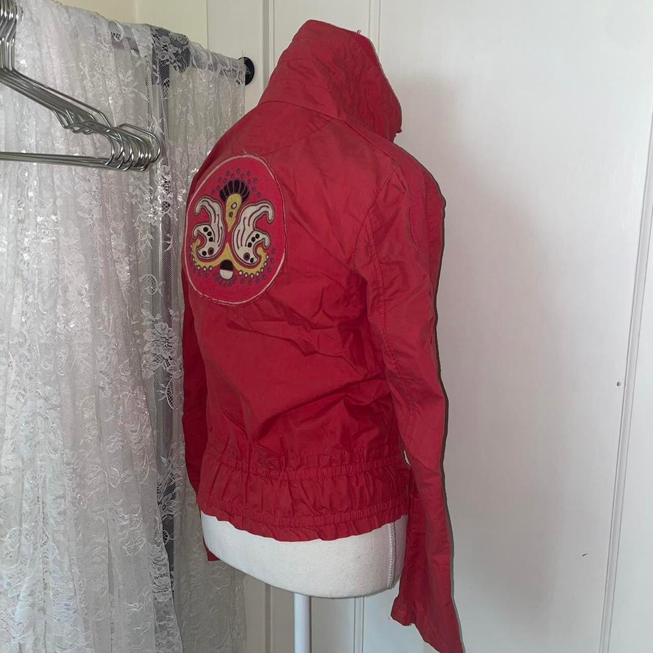 Diesel red embroidered track jacket