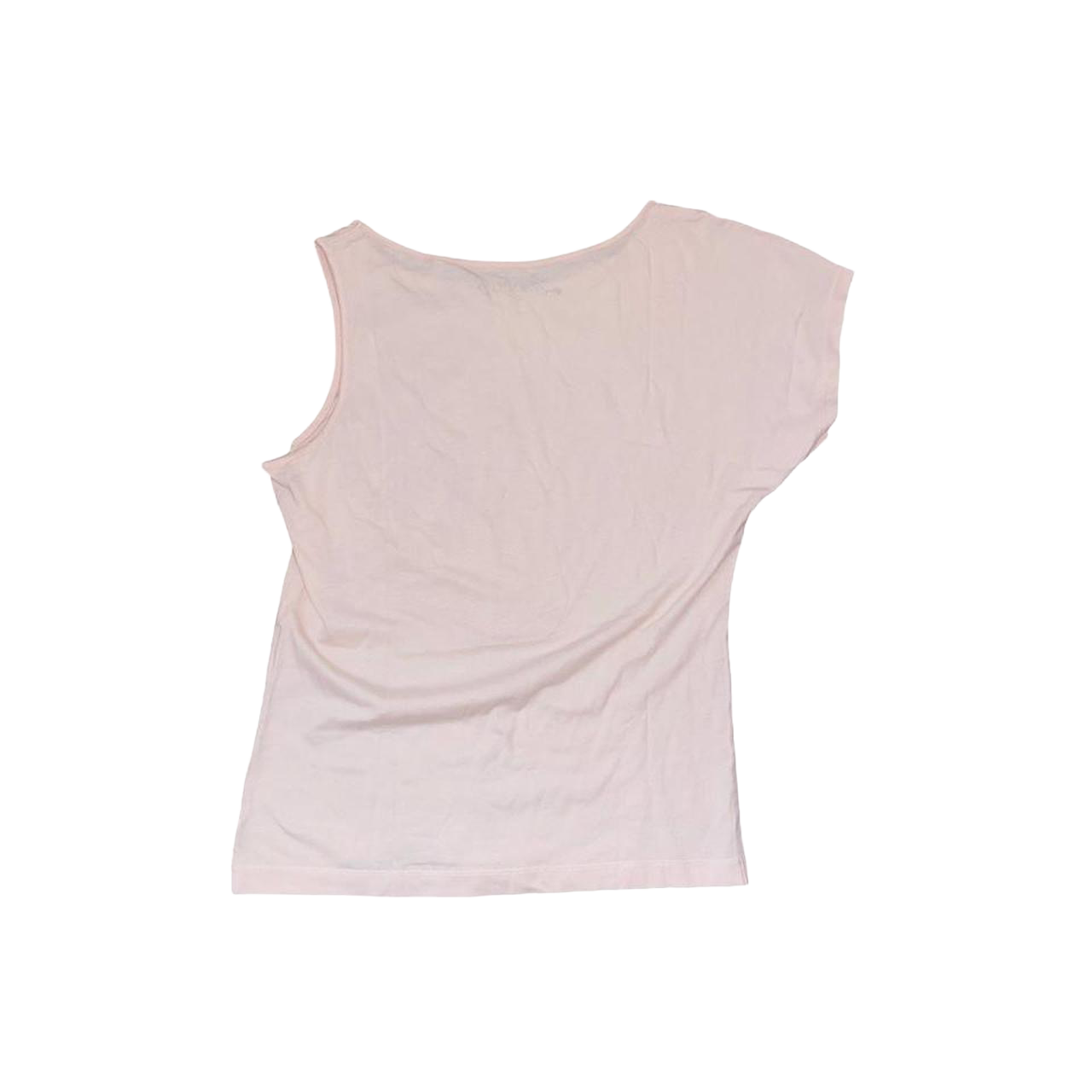 Miss Sixty pale pink flower graphic asymmetric top
