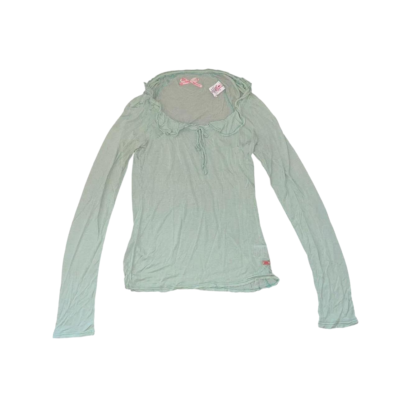 Miss Sixty sheer green collar long sleeve