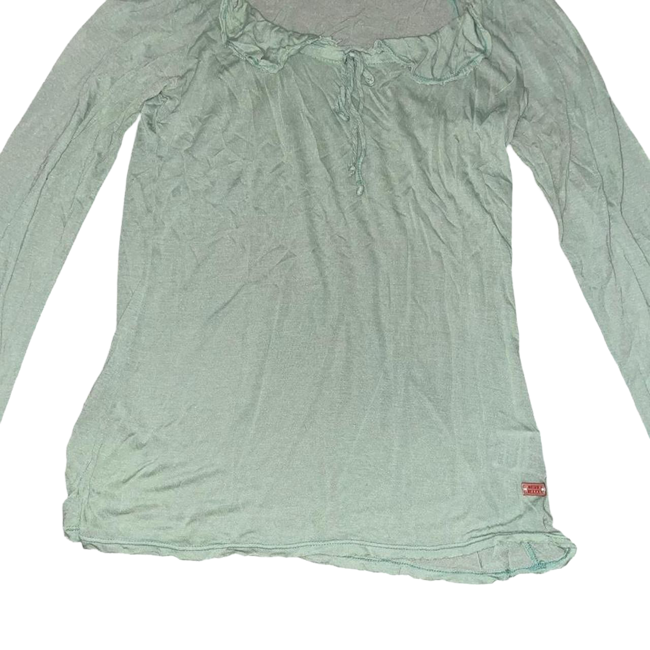 Miss Sixty sheer green collar long sleeve