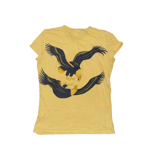 Custo Barcelona yellow graphic button up baby tee
