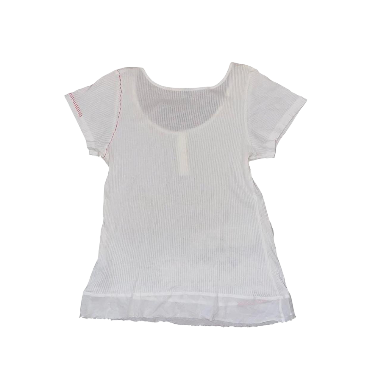 Cop. Copine white ribbed graphic top