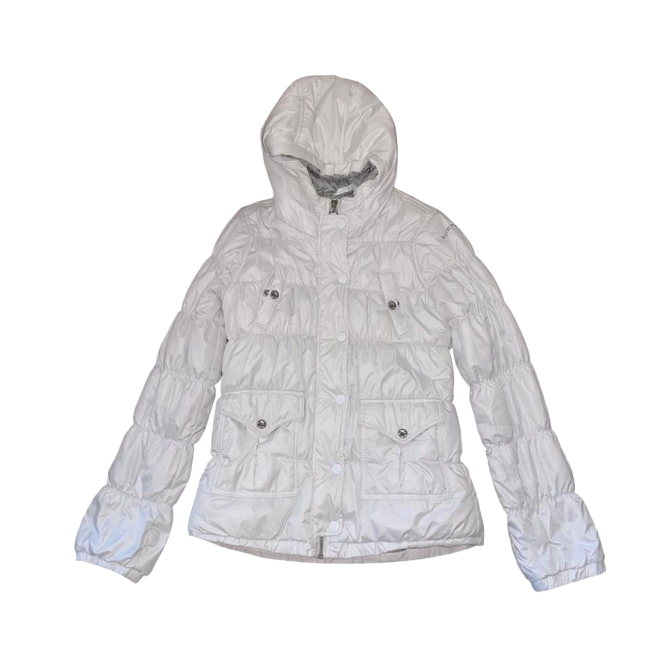 Diesel white puffer hooded jacket
