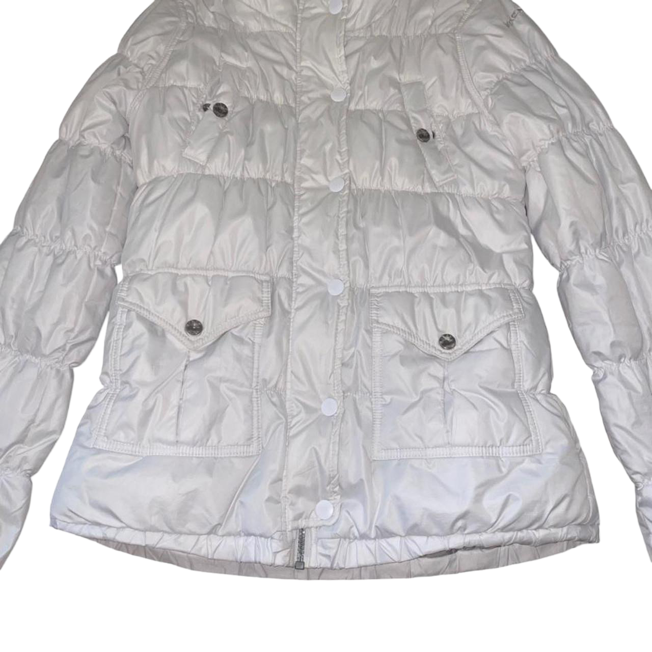 Diesel white puffer hooded jacket