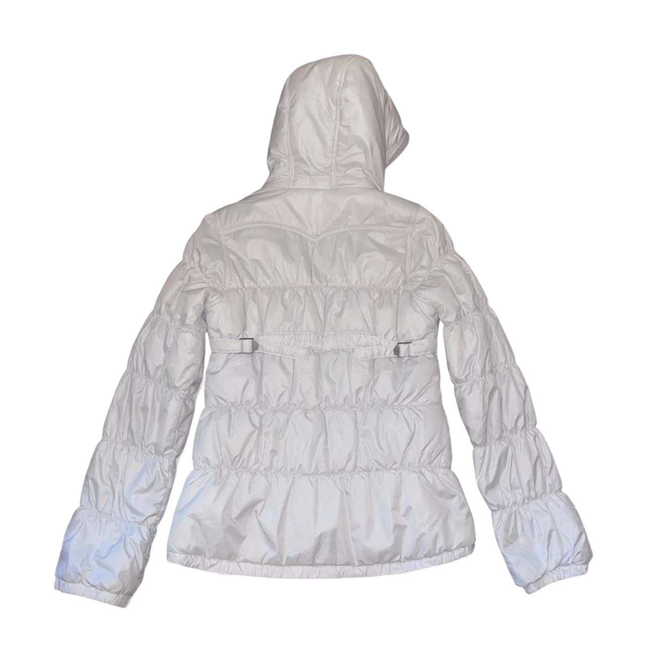 Diesel white puffer hooded jacket