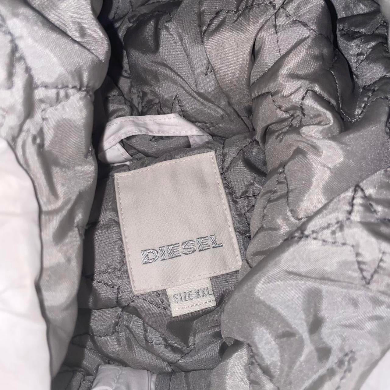 Diesel white puffer hooded jacket
